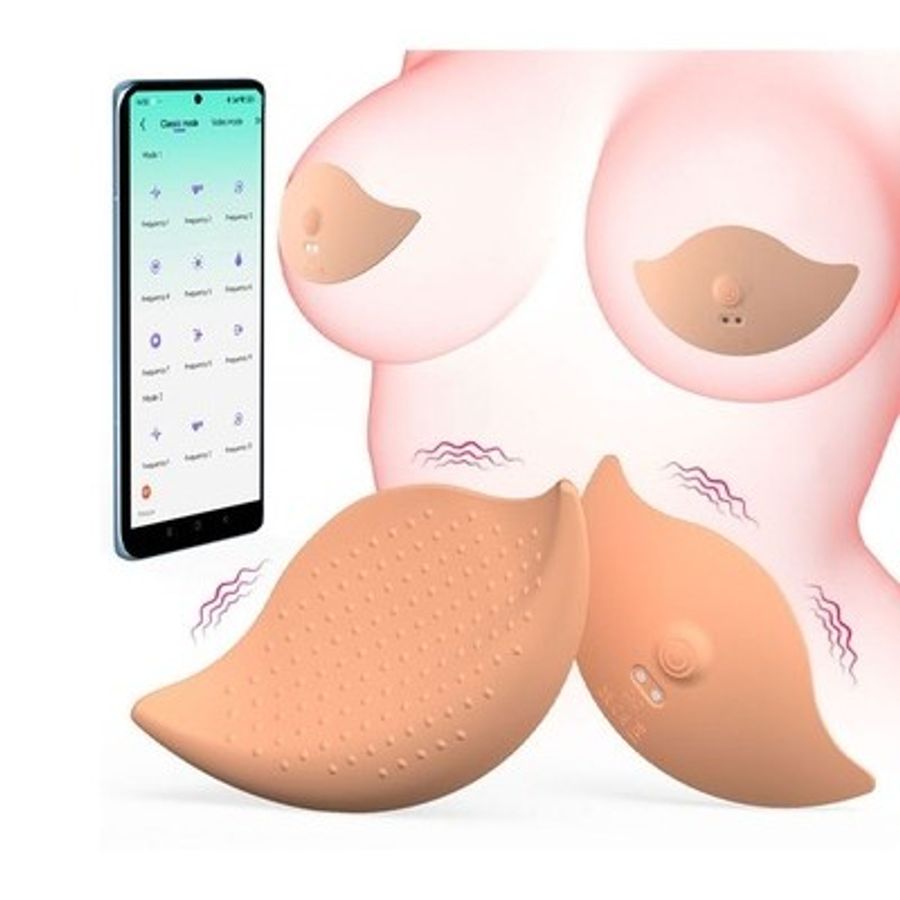 Máy rung núm vú có 9 chế độ điều khiển xa dài 11cm sạc điện