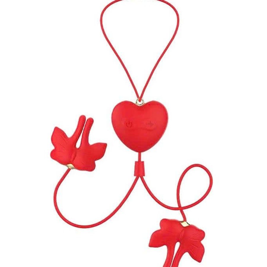 Máy rung núm vú hình cánh bướm điều khiển xa sạc điện