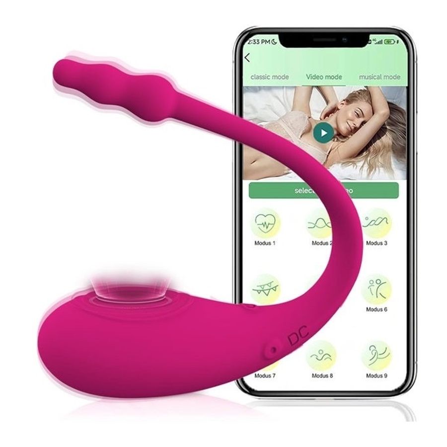 Trứng rung 2 đầu điều khiển APP 9 chế độ sạc điện