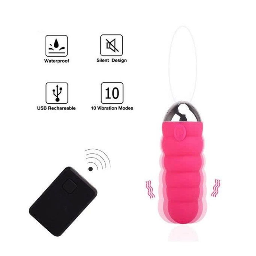 Máy rung 10 tần số sạc điện điều khiển mini từ xa dài 88mm 391802