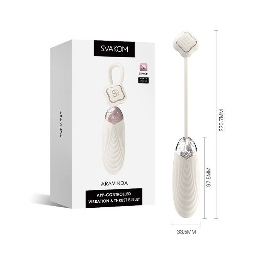 Trứng rung điều khiển từ xa bằng điện thoại màu trắng dài 22.7cm