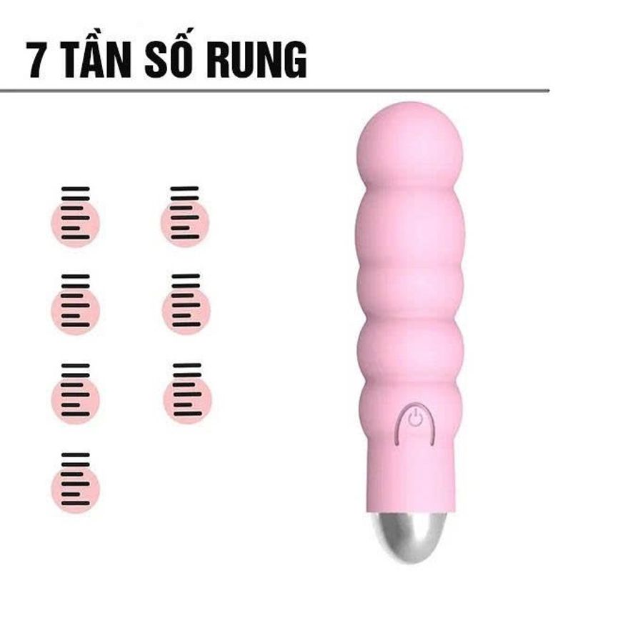 Trứng rung cực mạnh mini bằng silicon có 7 tần số chống nước