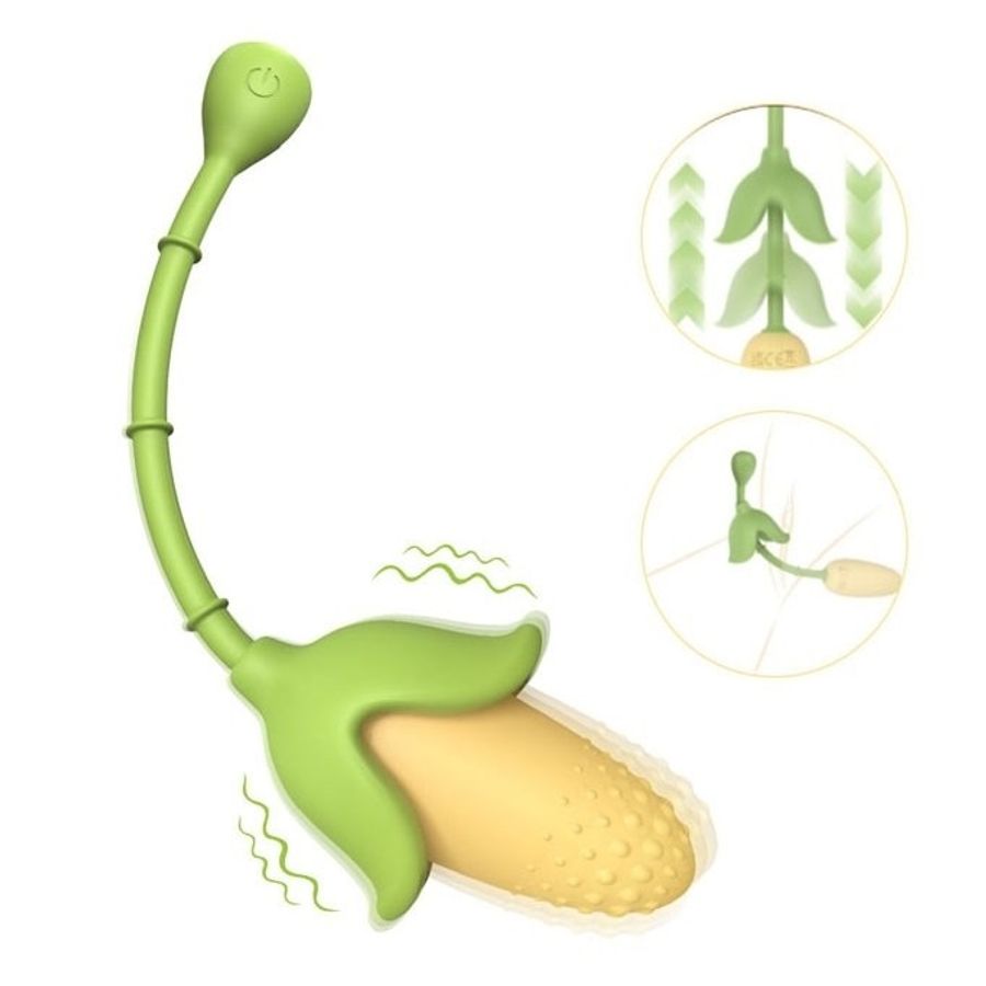 Trứng rung silicon ngụy trang bắp ngô vàng dài 18.9cm