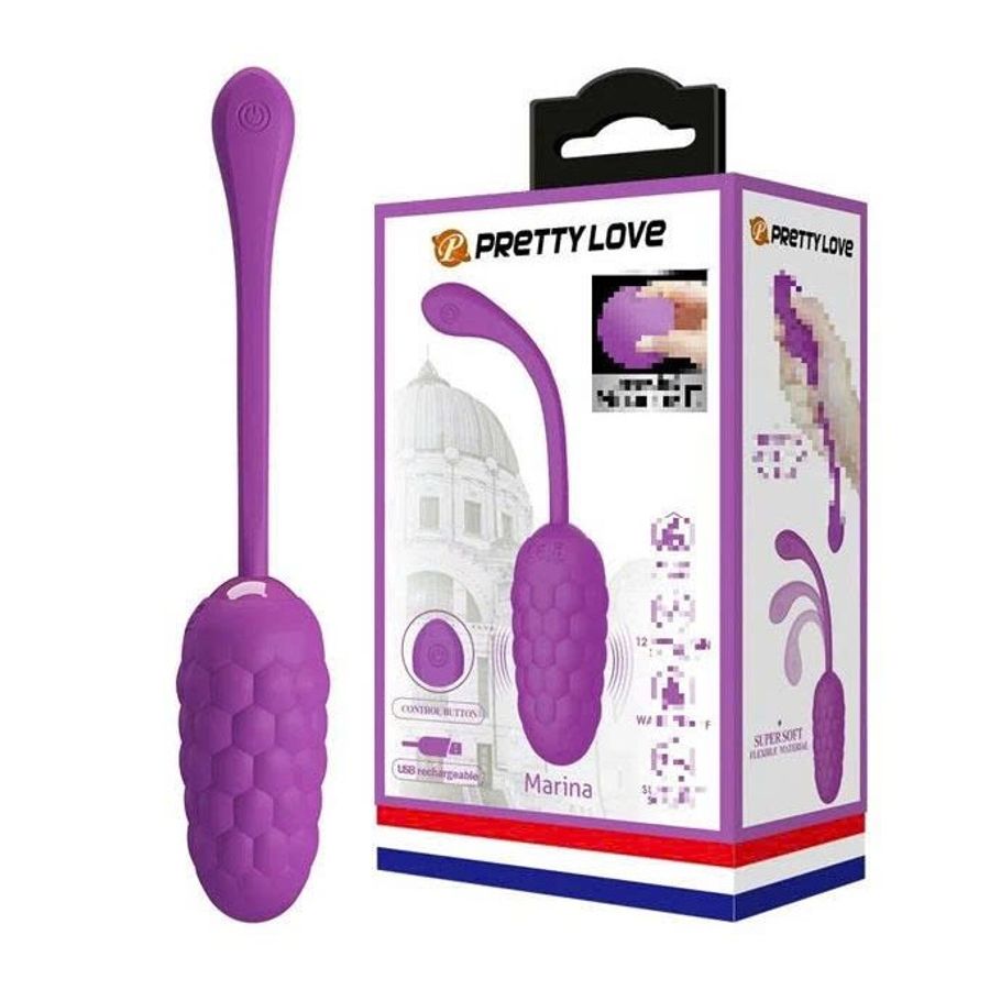 Trứng rung 12 tần số Pretty Love điều khiển mini dài 197mm