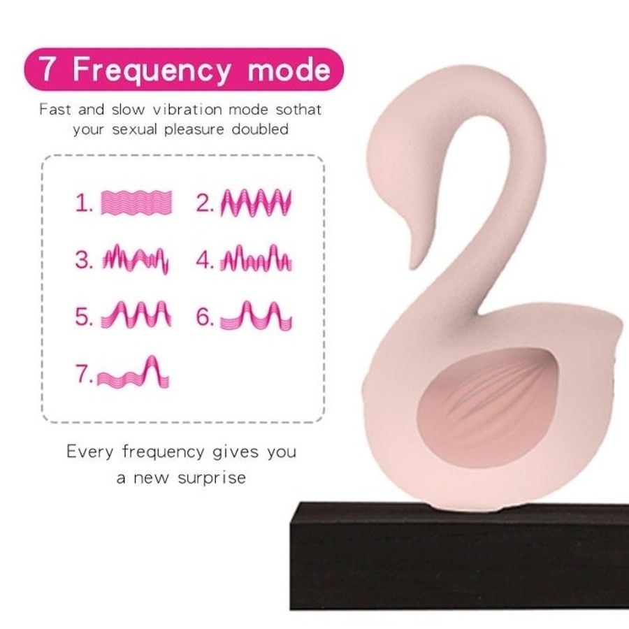 Trứng rung silicon con thiên nga có 7 tần số dài 11cm