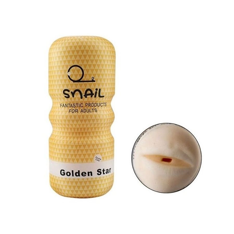 Cốc âm đạo giả silicon snail âm đạo miệng và hậu môn dài 160mm