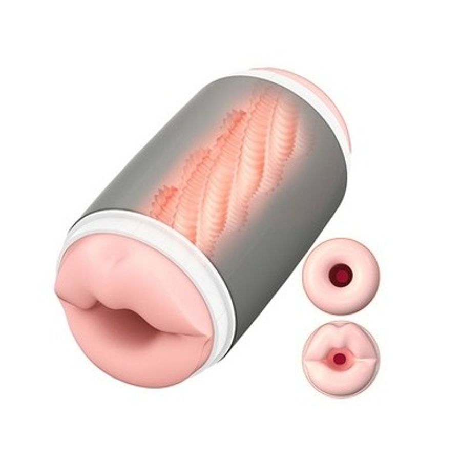 CỐC ÂM ĐẠO GIẢ silicon miệng và hậu môn dài 173mm chống nước