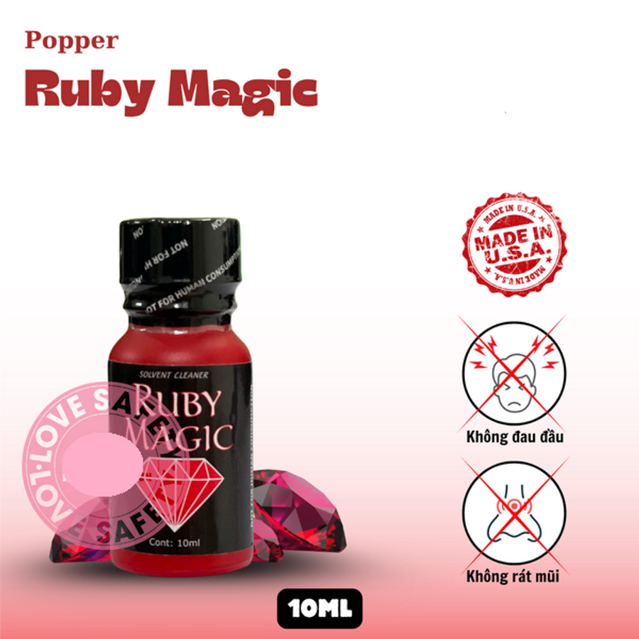Chai hít tăng kích thích quan hệ Popper Ruby Magic Chai 10ml