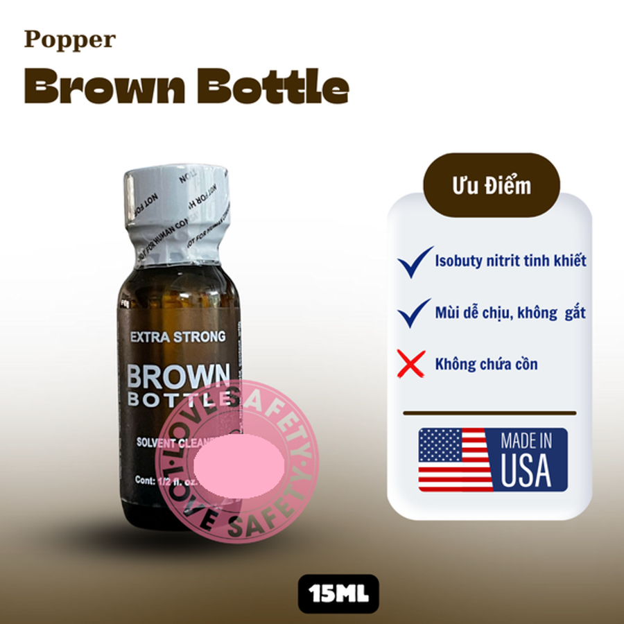 Chai hít tăng kích thích quan hệ Popper Brown Bottle Chai 15ml