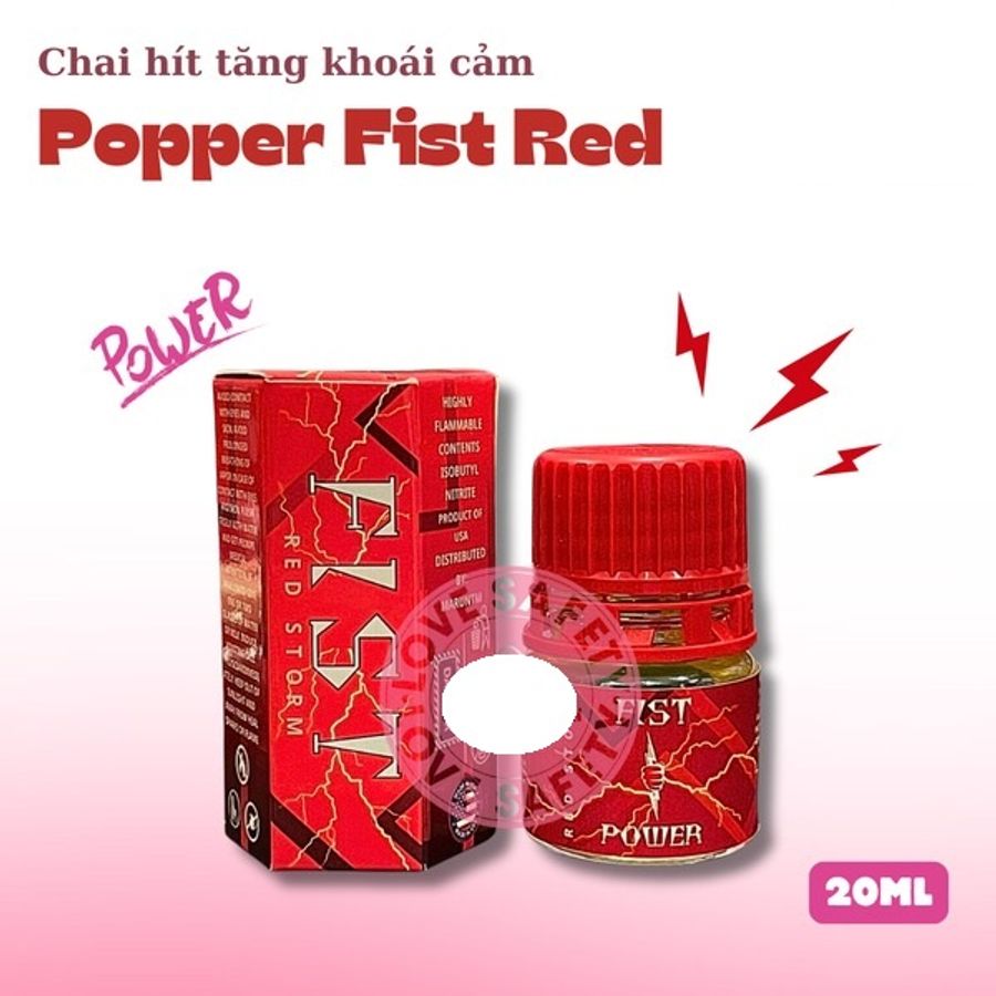 Chai hít tăng kích thích quan hệ Popper Fist Red Storm Chai 20ml