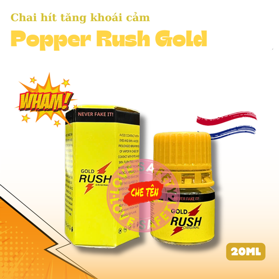 Chai hít tăng kích thích quan hệ Popper Rush Original Yellow Chai 20ml