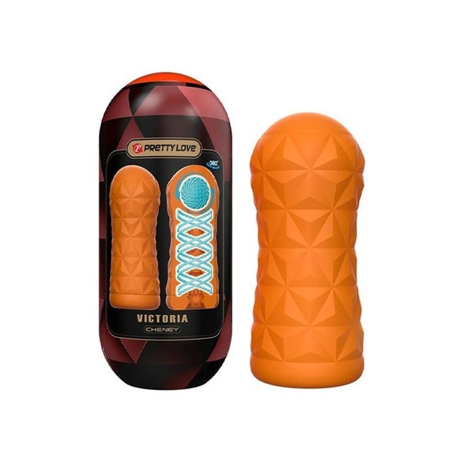 Âm đạo giả silicon mềm mại kèm bóng dài 150mm màu cam 