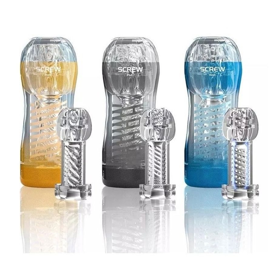 Cốc âm đạo giả Glaku siliicon trong suốt có xoáy trong dài 18cm