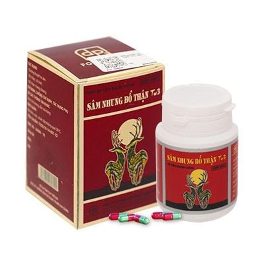 Viên uống bổ thận tráng dương tăng cường sinh lý Sâm Nhung Bổ Thận TW3 hộp 30 viên