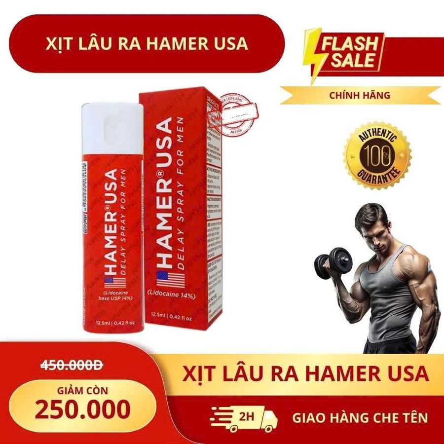 Bình xịt hỗ trợ kéo dài thời gian lâu ra dành cho nam Hamer USA