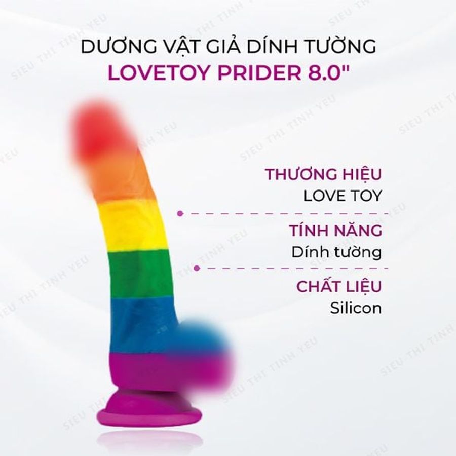 (Có video) Dương vật giả dính tường Lovetoy Prider LGBT Style 8.0
