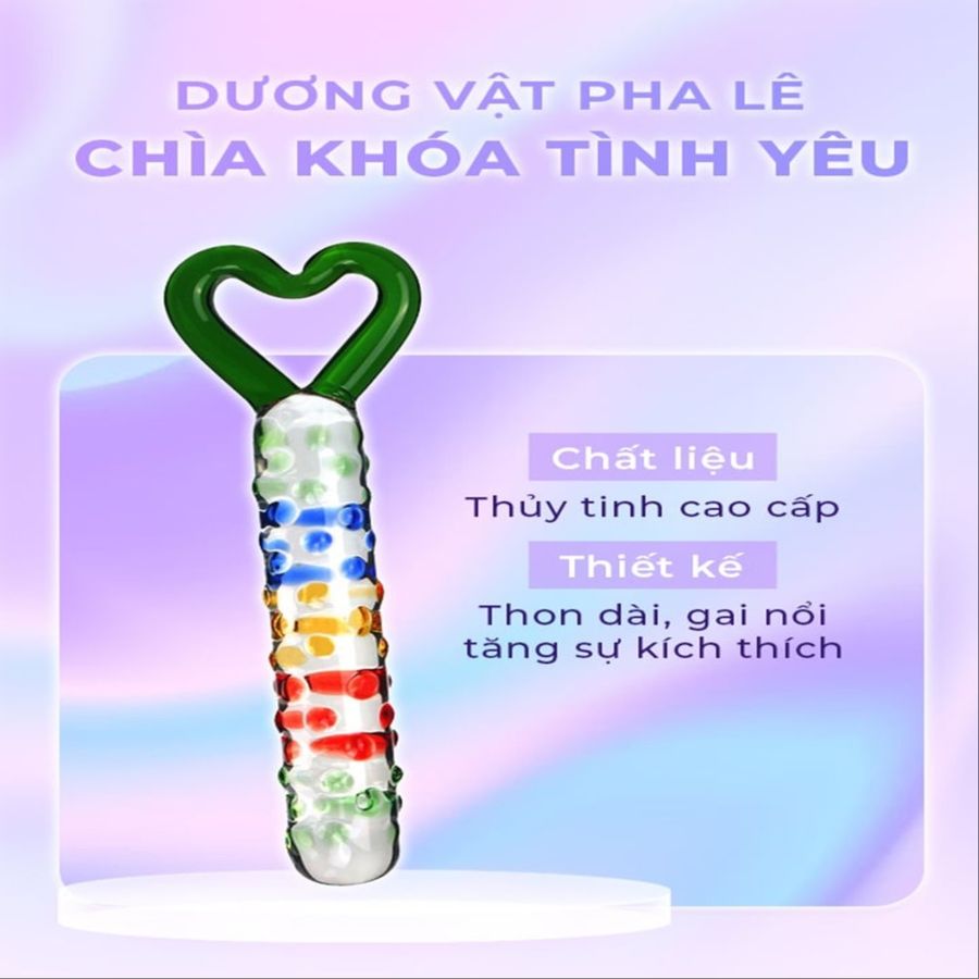( CÓ VIDEO ) Dương vật giả sang trọng thủy tinh pha lê hình Gậy Phép