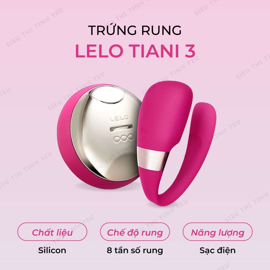 ( CÓ VIDEO ) Trứng rung LeLo Tiani 3 điều khiển từ xa 8 chế độ rung pin sạc