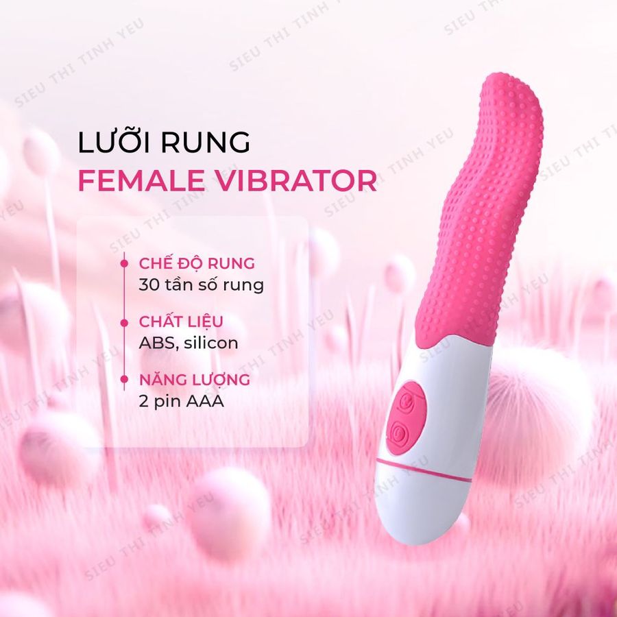 ( CÓ VIDEO ) Lưỡi rung Female Vibrator 30 chế độ rung dùng pin