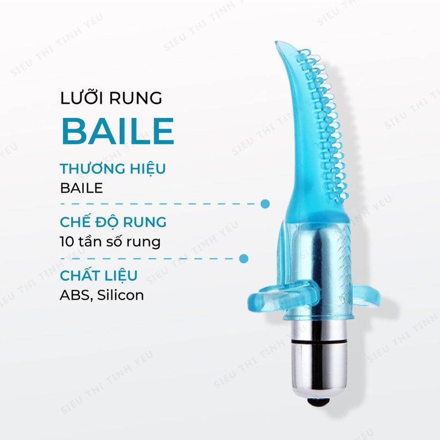 (Có Video) Lưỡi rung cực mạnh giá cực rẻ Baile màu xanh dùng pin