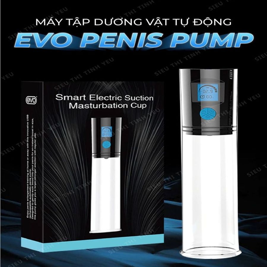 (Có Video)Máy tập tăng kích thước làm đẹp dương vật Evo Penis Pump tự động màn hình LCD