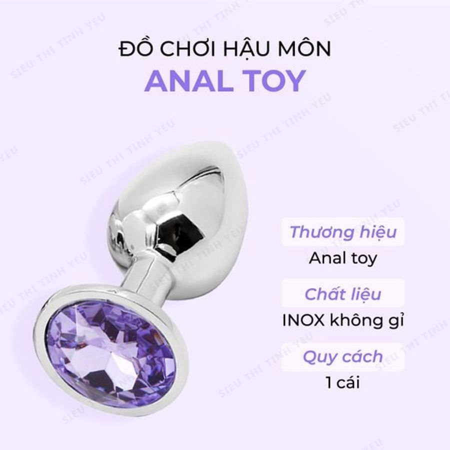 Phích cắm hậu môn inox Anal Toy 02 màu bạc