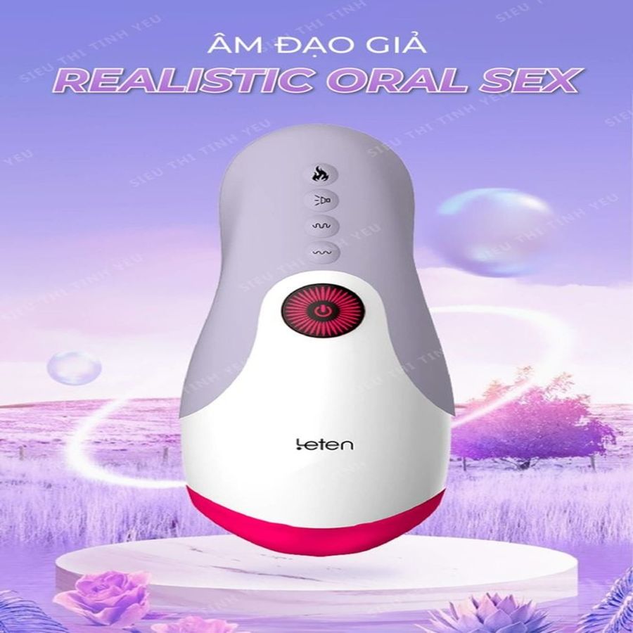 (Có Video) Âm đạo giả Leten Realistic Oral Sex 7 chế độ rung có gai mềm bên trong dùng pin sạc