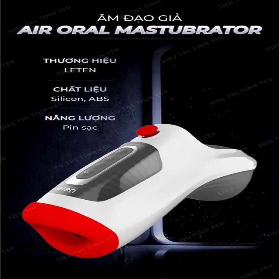 (Có Video) Âm đạo giả Leten Air Oral Mastubrator rung đa chế độ có bú dùng pin sạc