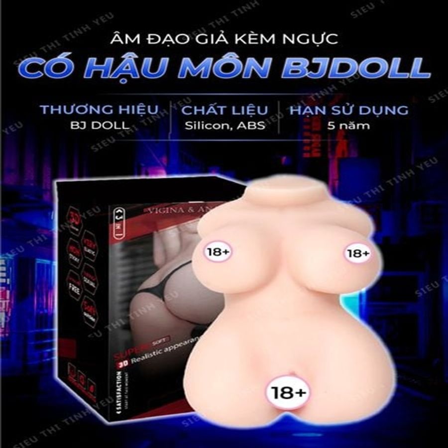 (Có Video) Âm đạo giả búp bê mini kèm ngực BJdoll Silicone nguyên khối