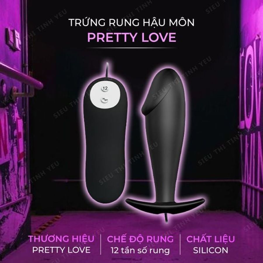 (Có Video) Trứng rung Pretty Love 12 chế độ rung điều khiển từ xa dùng pin