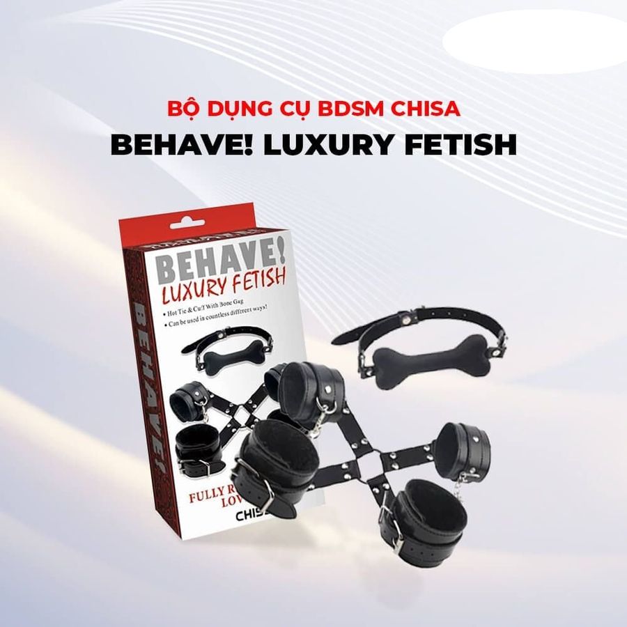 Bộ dụng cụ BDSM Chisa Behave! Luxury Fetish Fully Restrain You Lover Set 382369