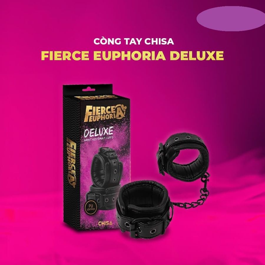 Còng tay Chisa Fierce Euphoria Deluxe Wrist Restraint Cuffs 382379