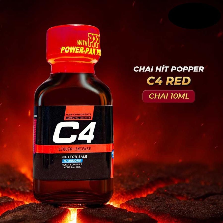 Chai hít tăng khoái cảm Popper PWD USA C4 Red Chai 30ml Chính Hãng