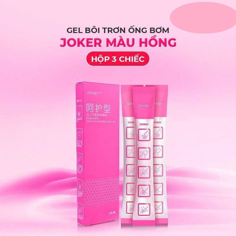 Gel bôi Dạng ống bơm Joker Bảo Vệ Dưỡng ẩm Hương hoa hồng Hộp 3 ống Chính Hãng Cao 