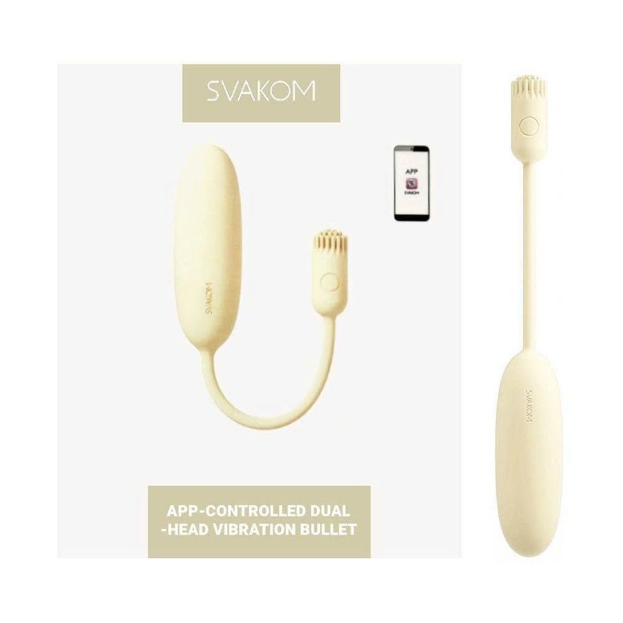 Trứng rung Silicon siêu mềm Svakom Shimmer App thiết kế sang trọng rung 2 đầu kích thích đa điểm cao cấp