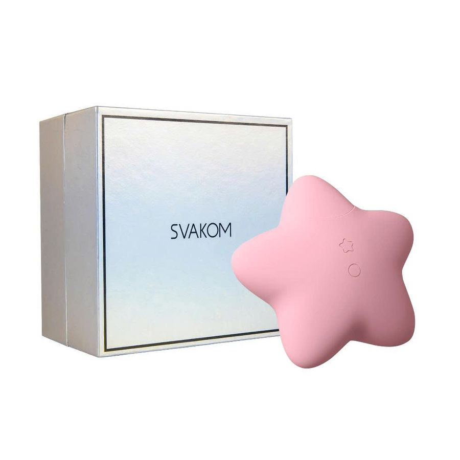Máy massage Silicone Mềm Có Lưỡi Giả Bên Trong Rung - Hút Đa Chế Độ Cao Cấp Svakom Peach Star - Thiết kế hình ngôi sao xinh xắn