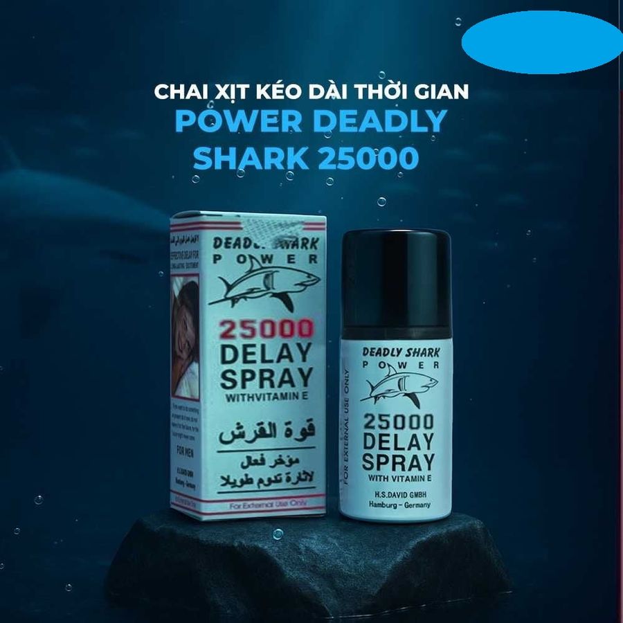 Chai xịt Power Deadly Shark 25000 kéo dài thời gian - Chai 40ml 378579