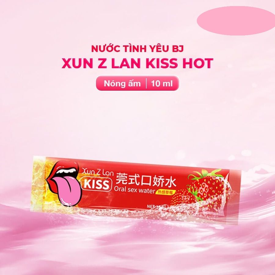 Nước tình yêu BJ ấm nóng hương dâu Xun Z Lan Kiss Hot - Gói 10ml 378525