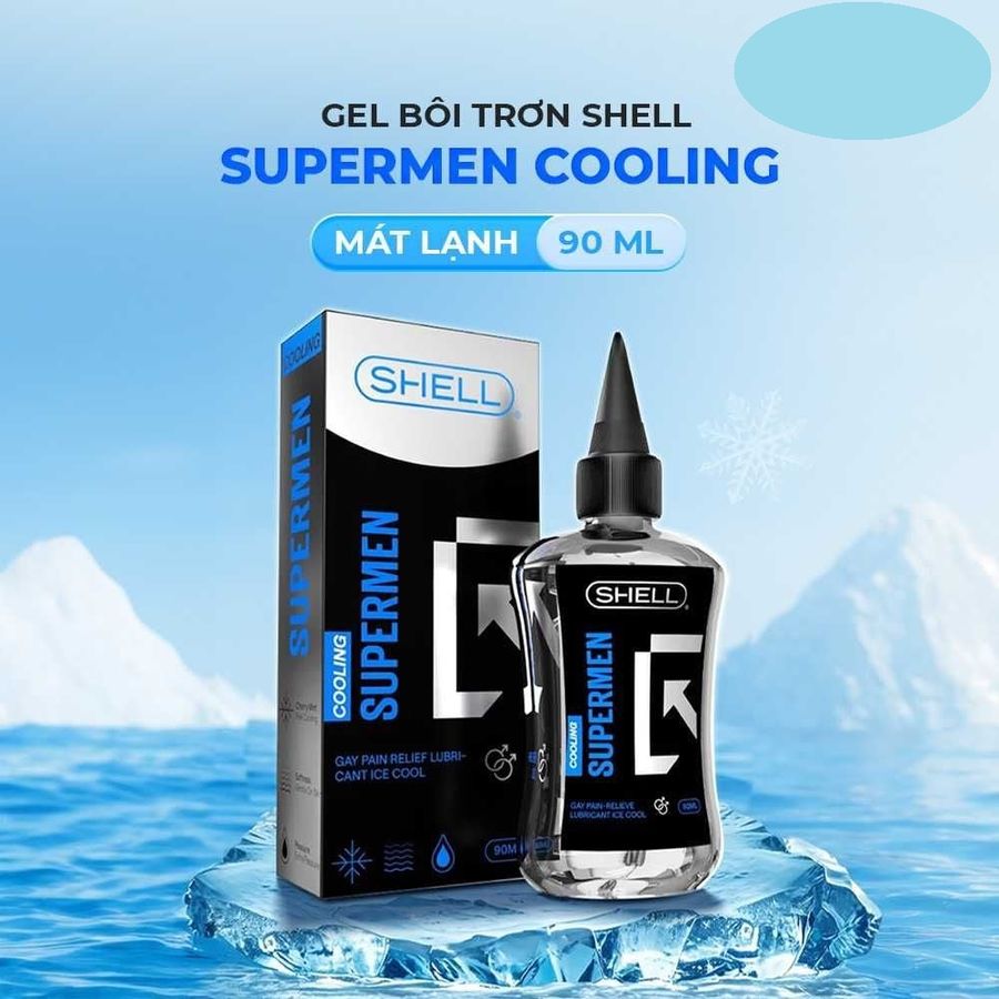 Gel hậu môn mát lạnh Shell Supermen Cooling - Chai 90ml cao cấp chính hãng