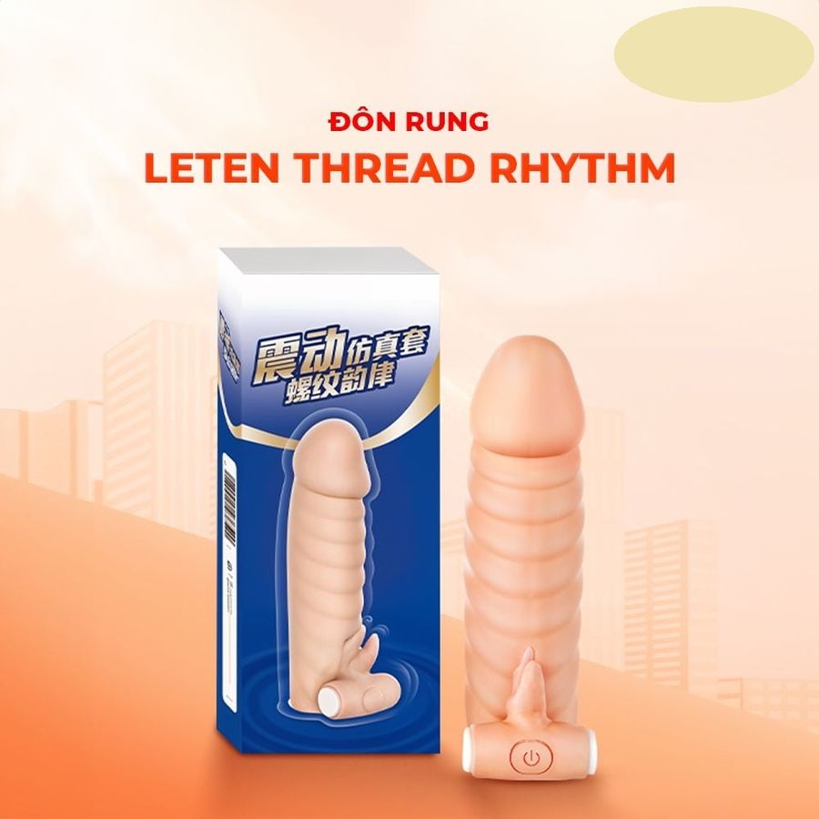 Bao cao su đôn rên rung Leten Thread Rhythm cao cấp chính hãng