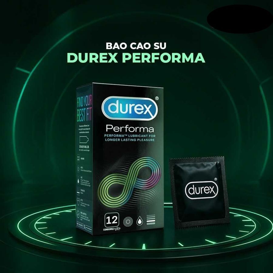 Bao cao su Durex Performa Kéo dài thời gian Hộp 12 cái cao cấp chính hãng