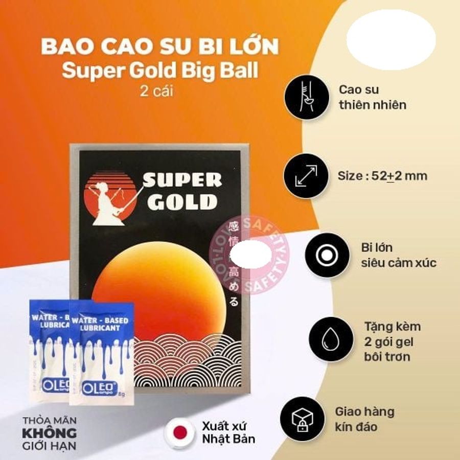 Bao Cao Su Bi Lớn Super Gold Big Ball