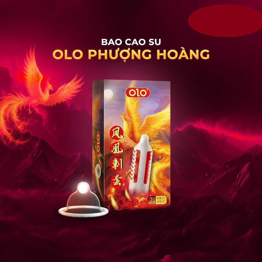 Bao cao su OLO Phượng hoàng - Gai đứng - Hộp 1 cái + 1 bi silicon 378204