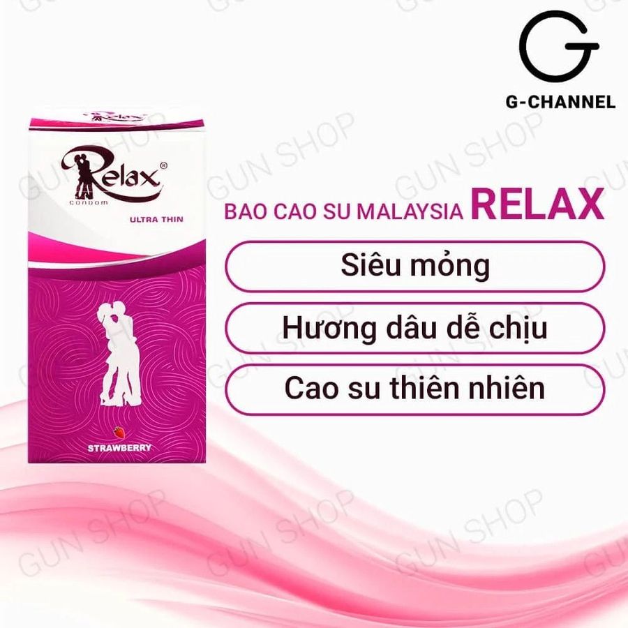 Bao cao su Relax - Hương dâu - Hộp 12 cái 378227