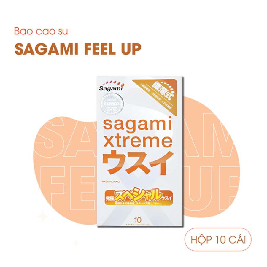Bao Cao Su Siêu Mỏng Sagami Xtreme Super Thin Hộp 10 Cái Chính Hãng