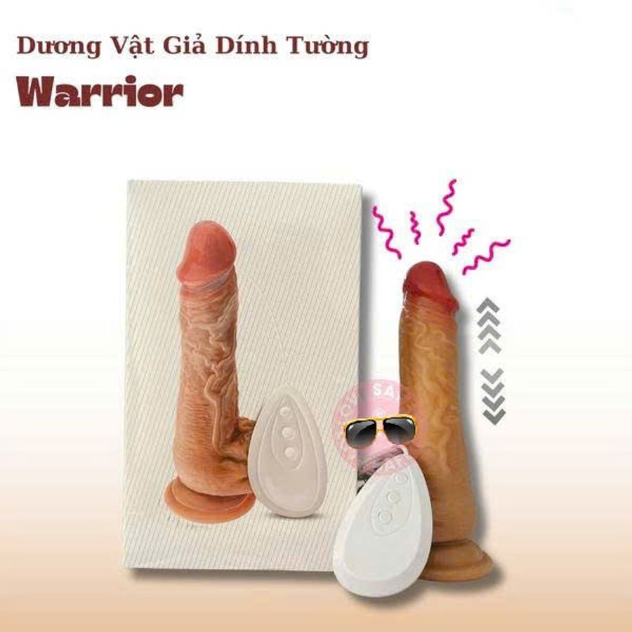 Dương Vật Dính Tường Warrior Tỏa Nhiệt 7 Chế Độ Rung Thụt dành cho nữ giới chính hãng