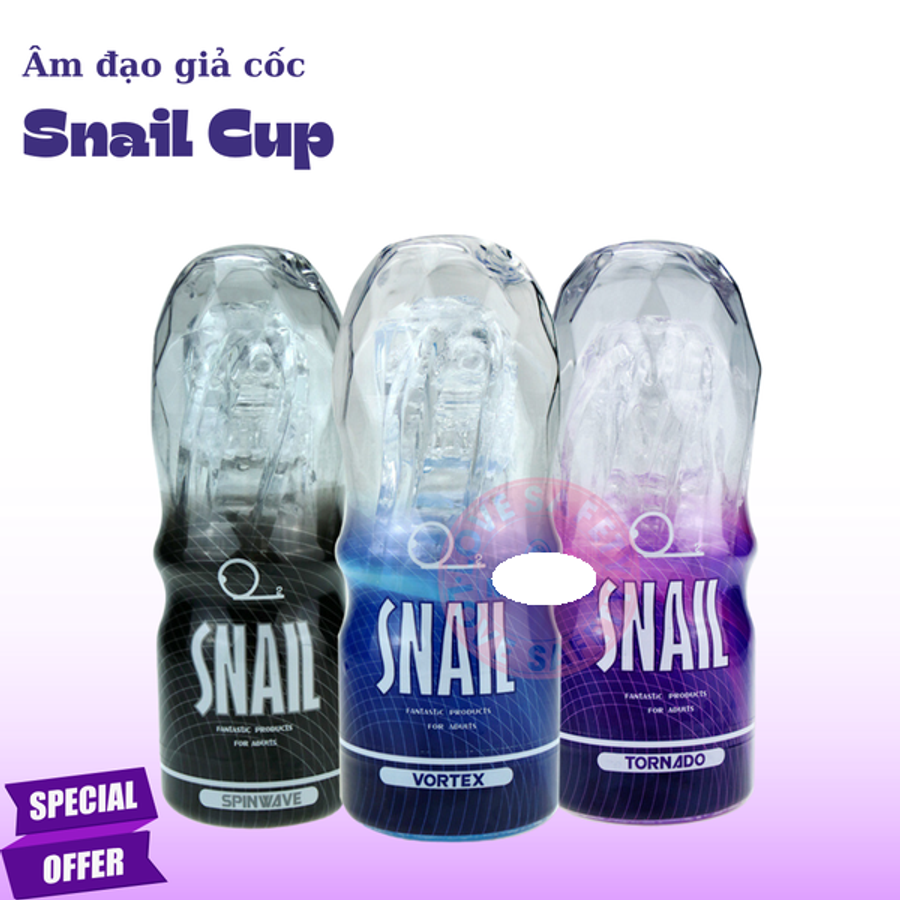 Cốc Âm Đạo Giả Silicon Trong Suốt Giá Rẻ Snail Cup