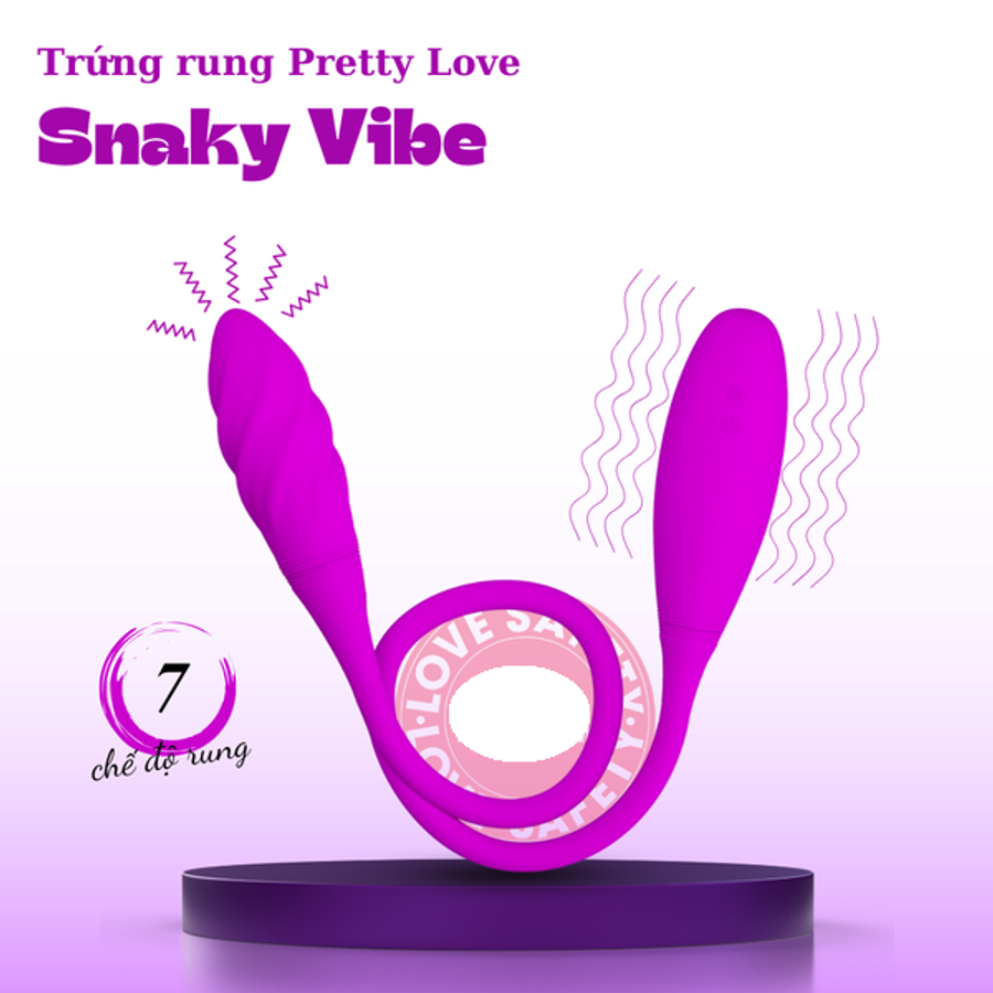 Trứng Rung 2 Đầu Kéo Dài Pretty Love Snaky Cao Cấp Chính Hãng
