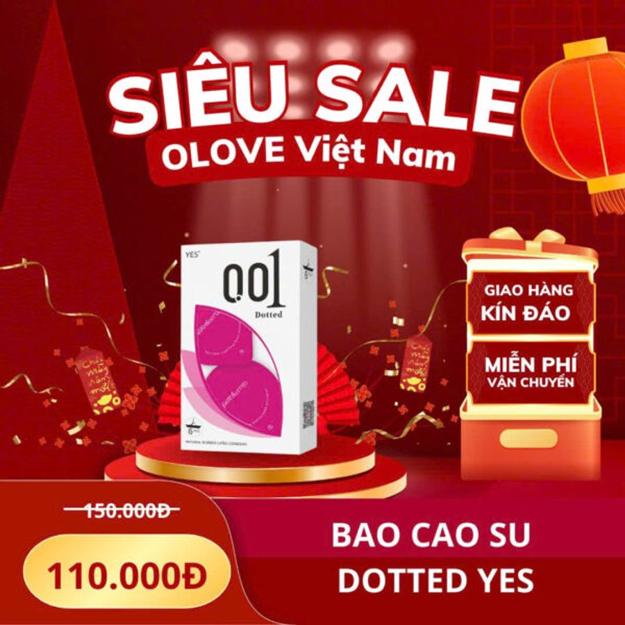 Bao Cao Su Siêu Mỏng 0.01 Dotted YES Chính Hãng