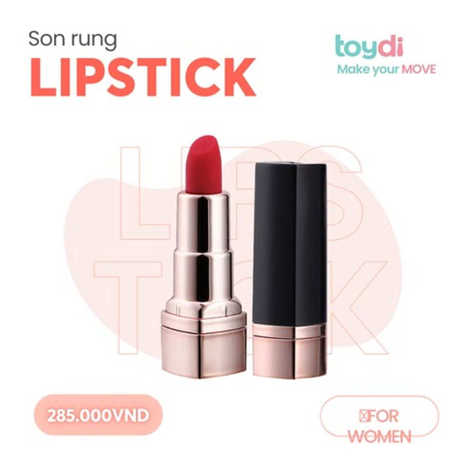  Máy massage nguỵ trang hình cây son Lipstick cao cấp dành cho các cô bé giải toả  nhiều chế độ rung chính hãng